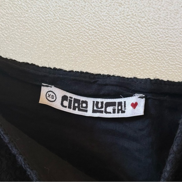 CIAO LUCIA Prima Textured Jacquard Mini Dress Black Sz XS - Picture 7 of 7